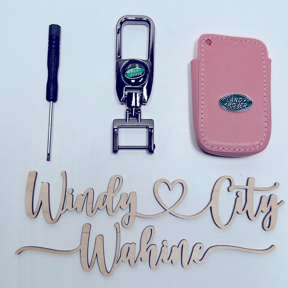 Pink Key & Card Holder